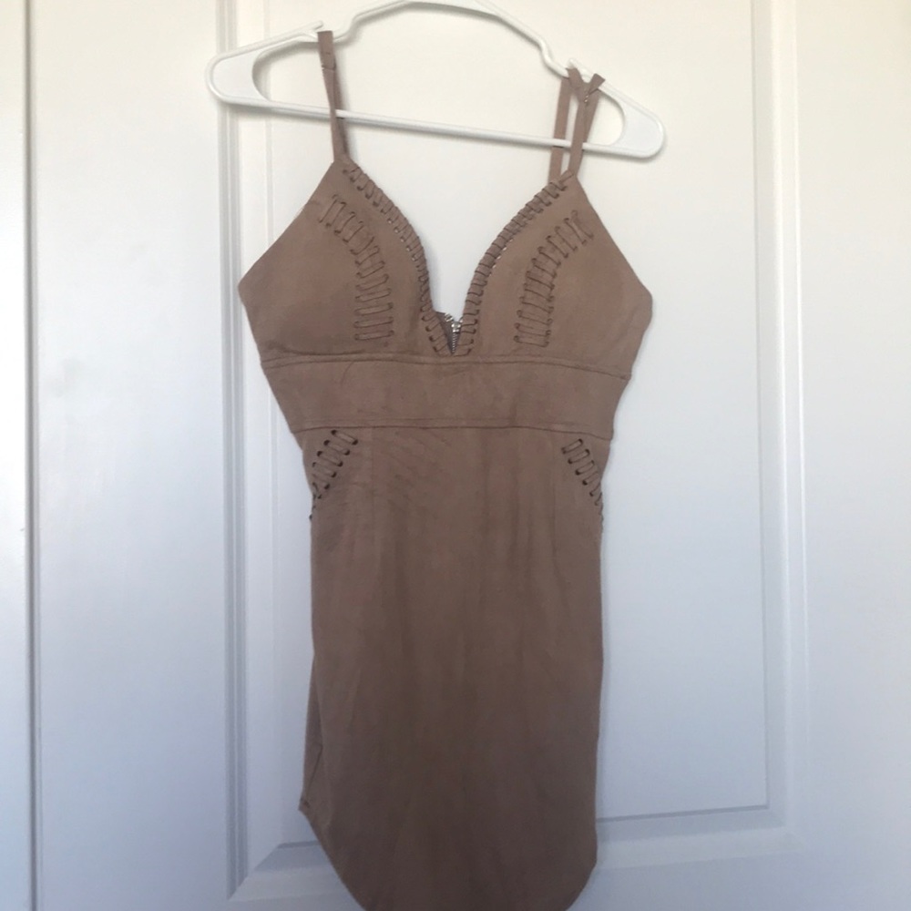 Suede mini dress (M)